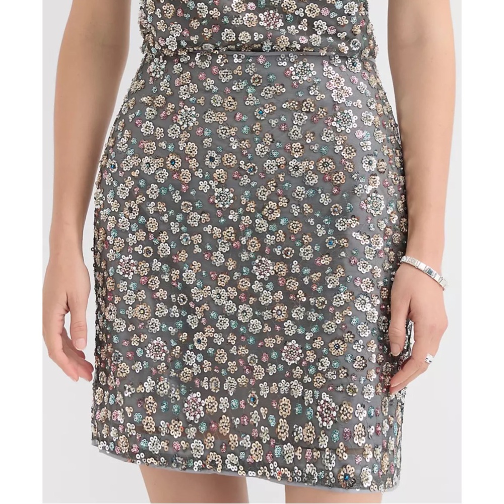 LOFT ~Sequin Floral Mini Skirt Floral (NWT)